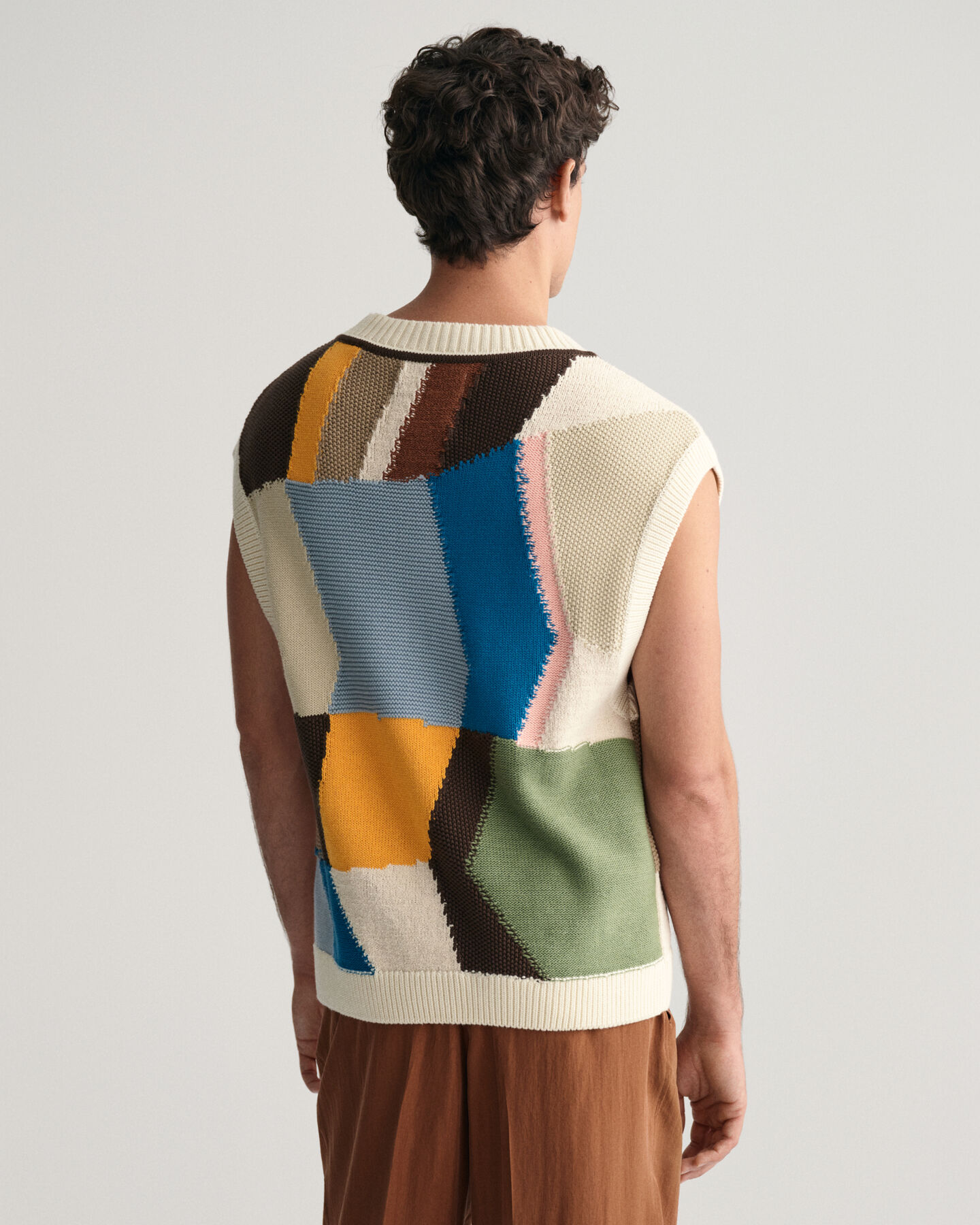 Art Print Knitted Vest