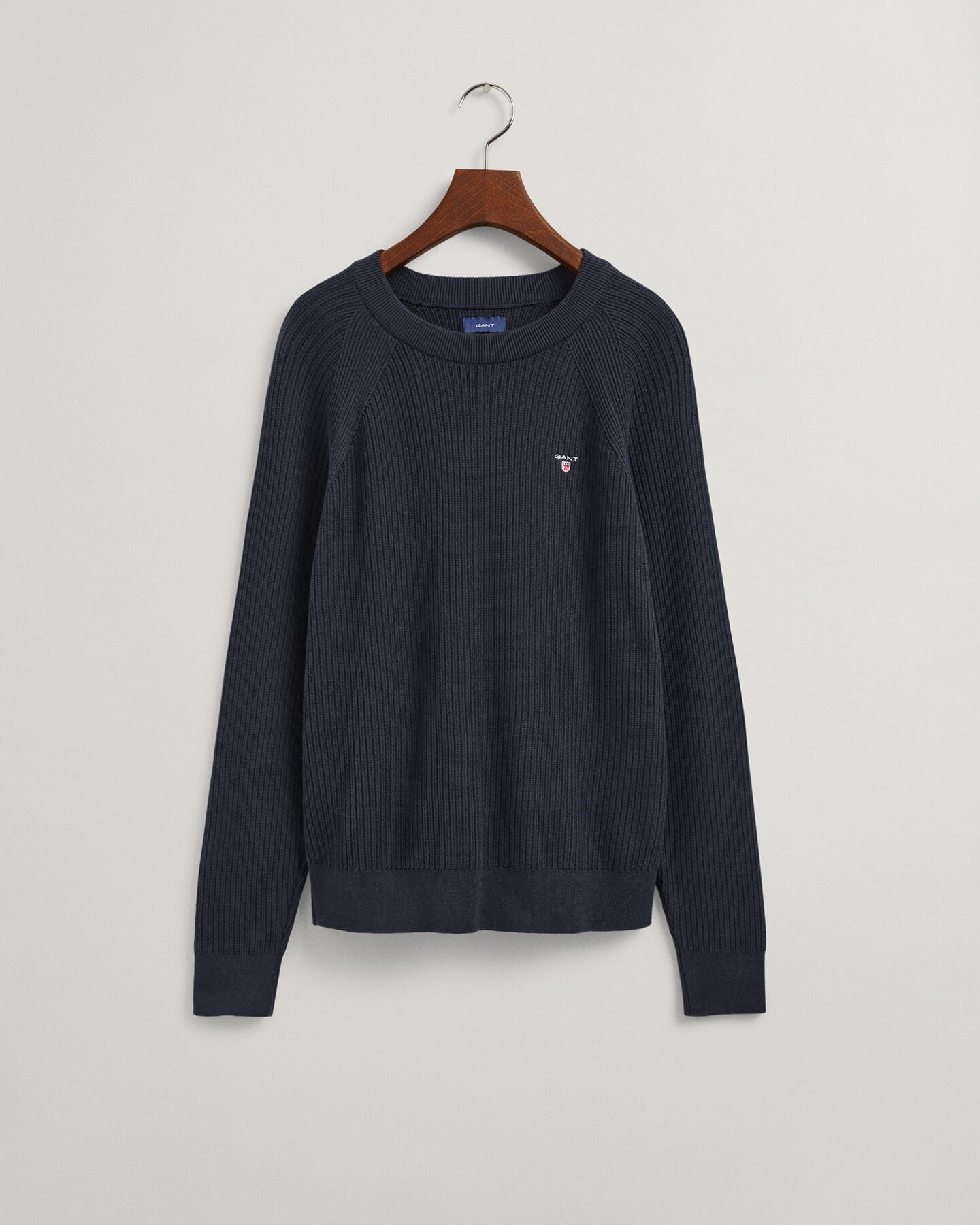 Teens Casual Cotton Ribbed Crew Neck Sweater