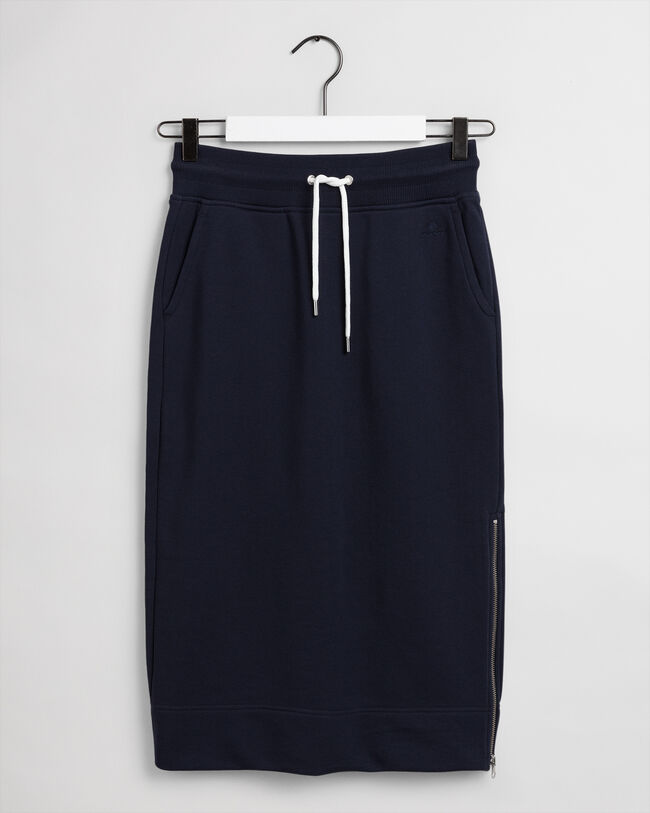 Zip Jersey Sweat Skirt