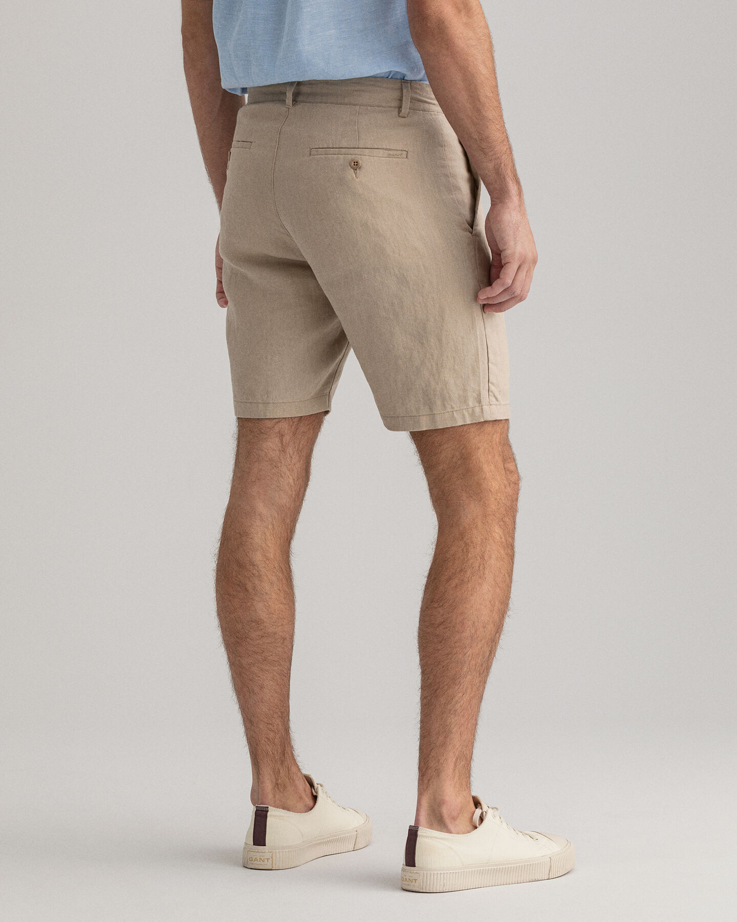Relaxed Fit Linen Drawstring Shorts