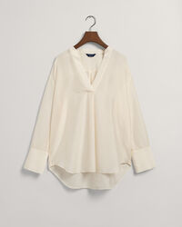 Relaxed Fit Stand Collar Blouse
