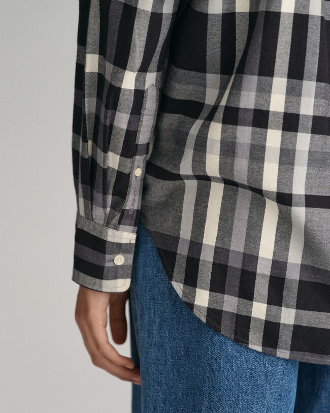 Relaxed Fit Checked Flannel Shirt