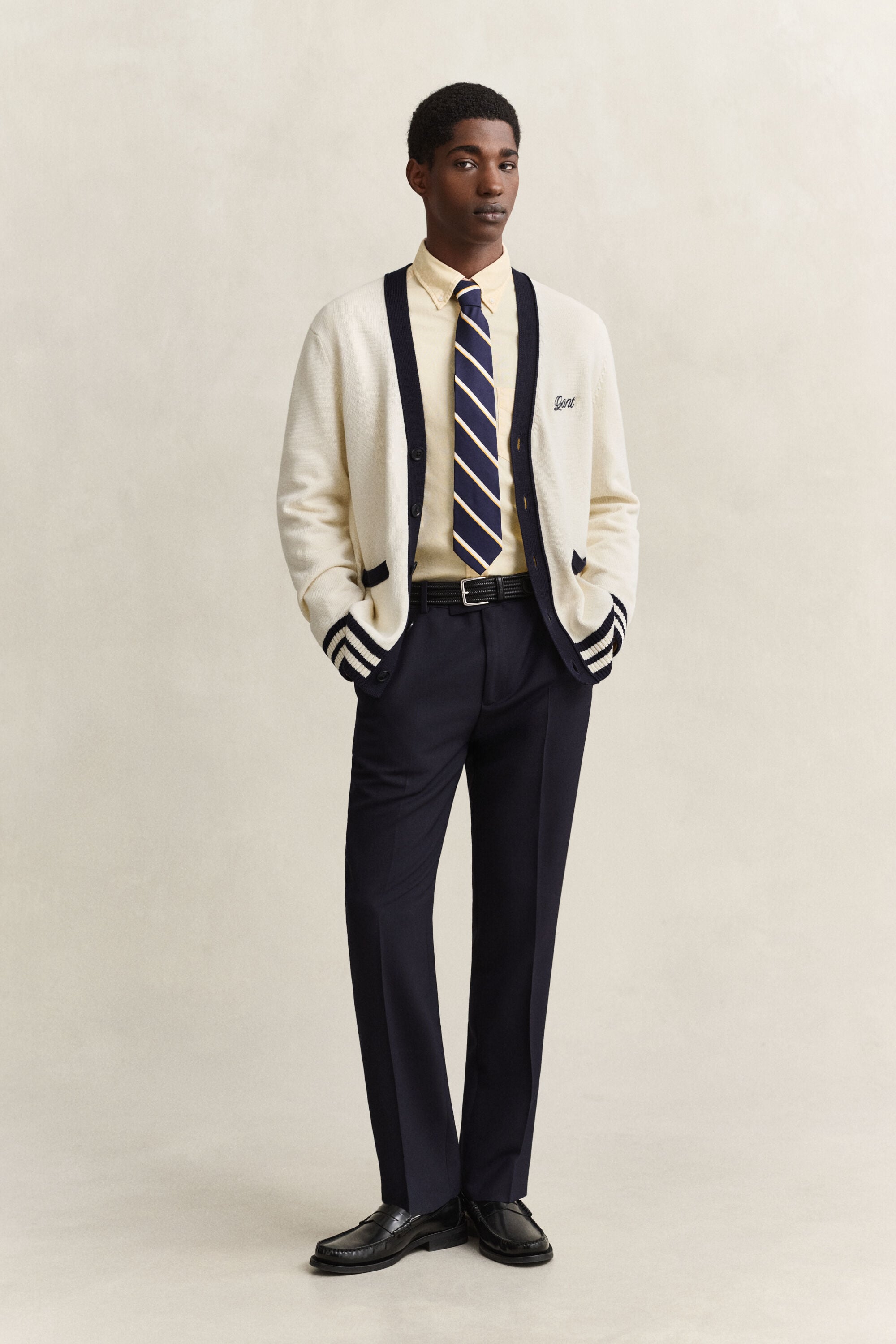 Buttoned V-Neck Cardigan