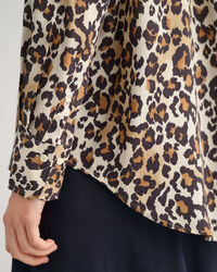 Relaxed Fit Leopard Modal Shirt