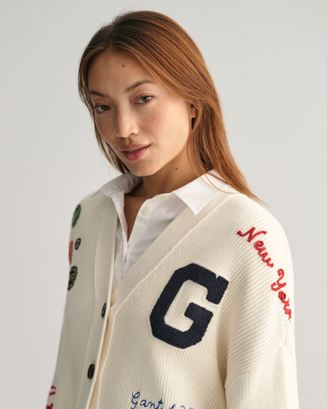 Cropped GANT Varsity Cardigan