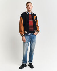 Checked Crew Neck Sweater