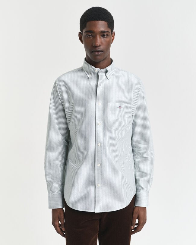 Regular Fit Banker Stripe Classic Oxford Shirt