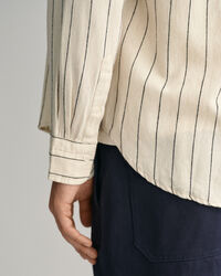 Relaxed Fit Slub Striped Shirt