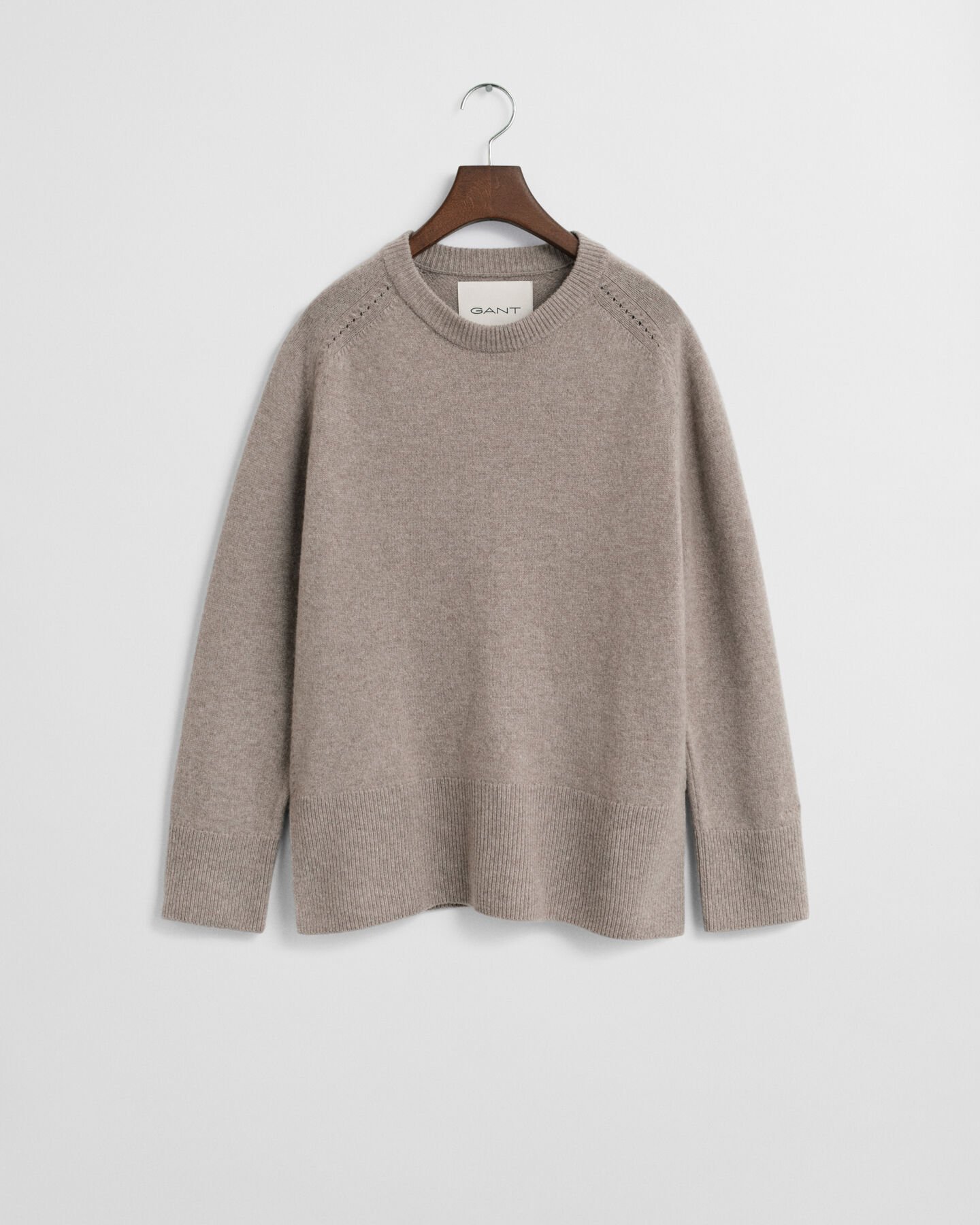 Soft Wool Cashmere Blend Crew Neck Sweater