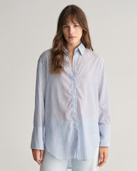 Relaxed Fit Wide Cuff Striped Shirt