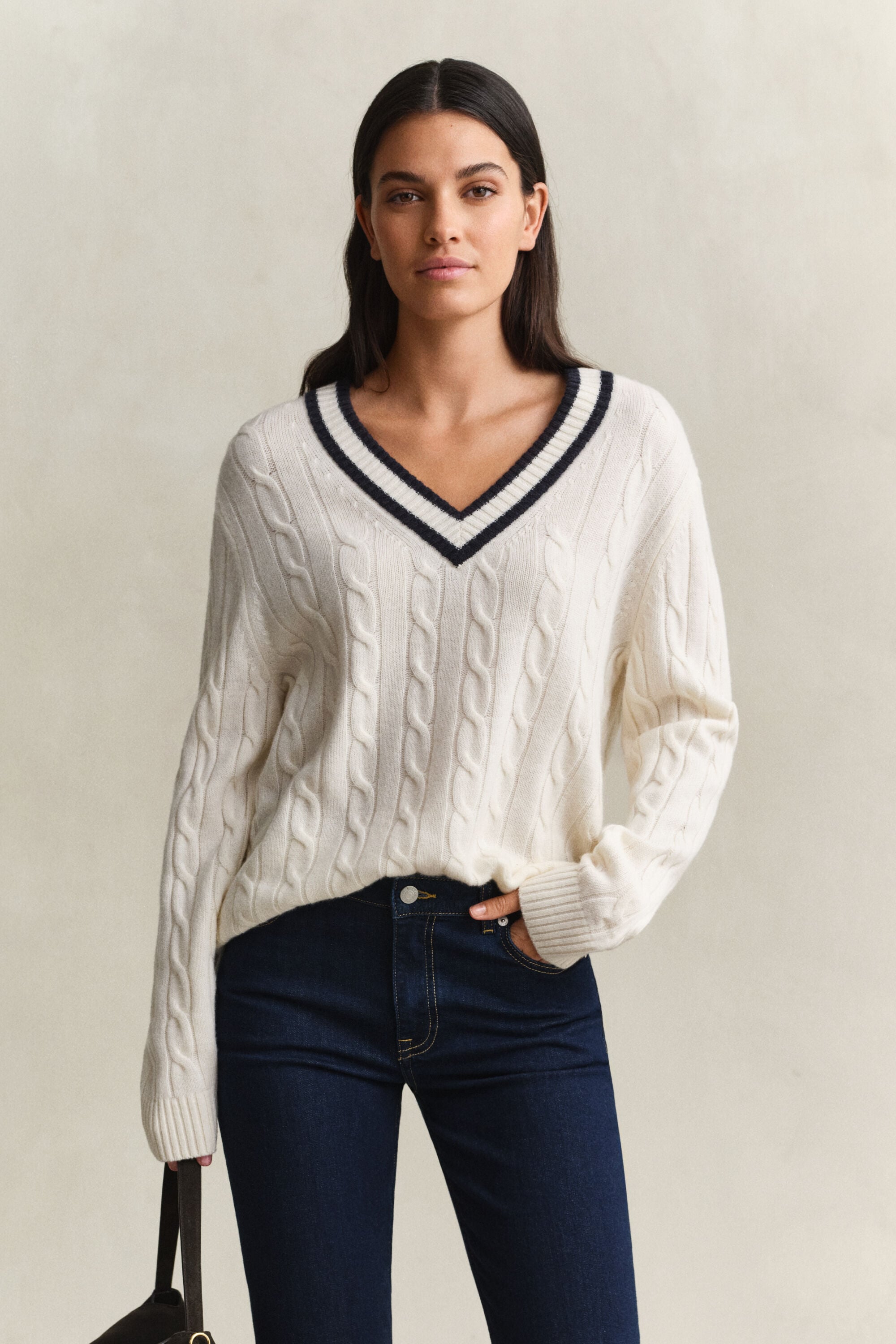 Merino Wool Cable Knit Sweater