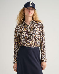 Relaxed Fit Leopard Modal Shirt