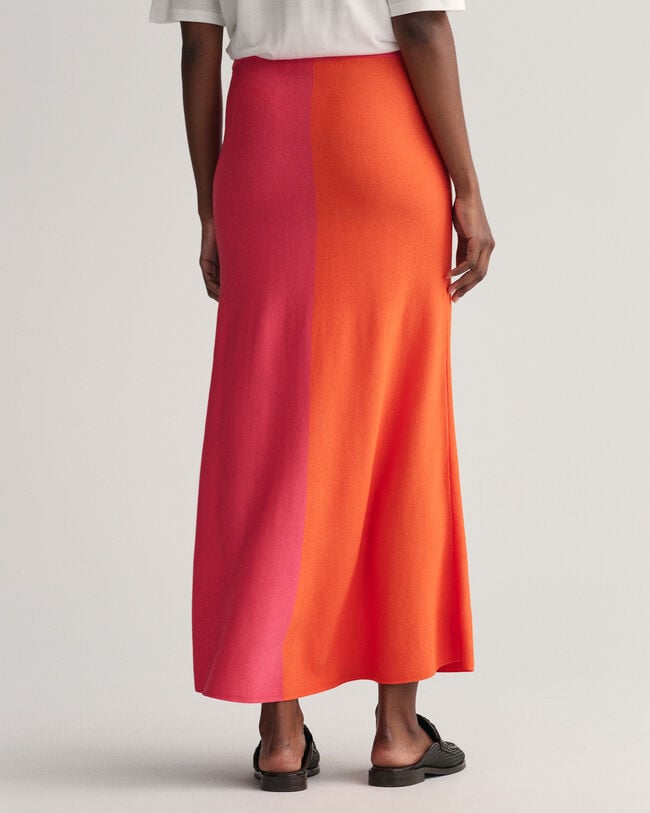 Color Block Knit Skirt