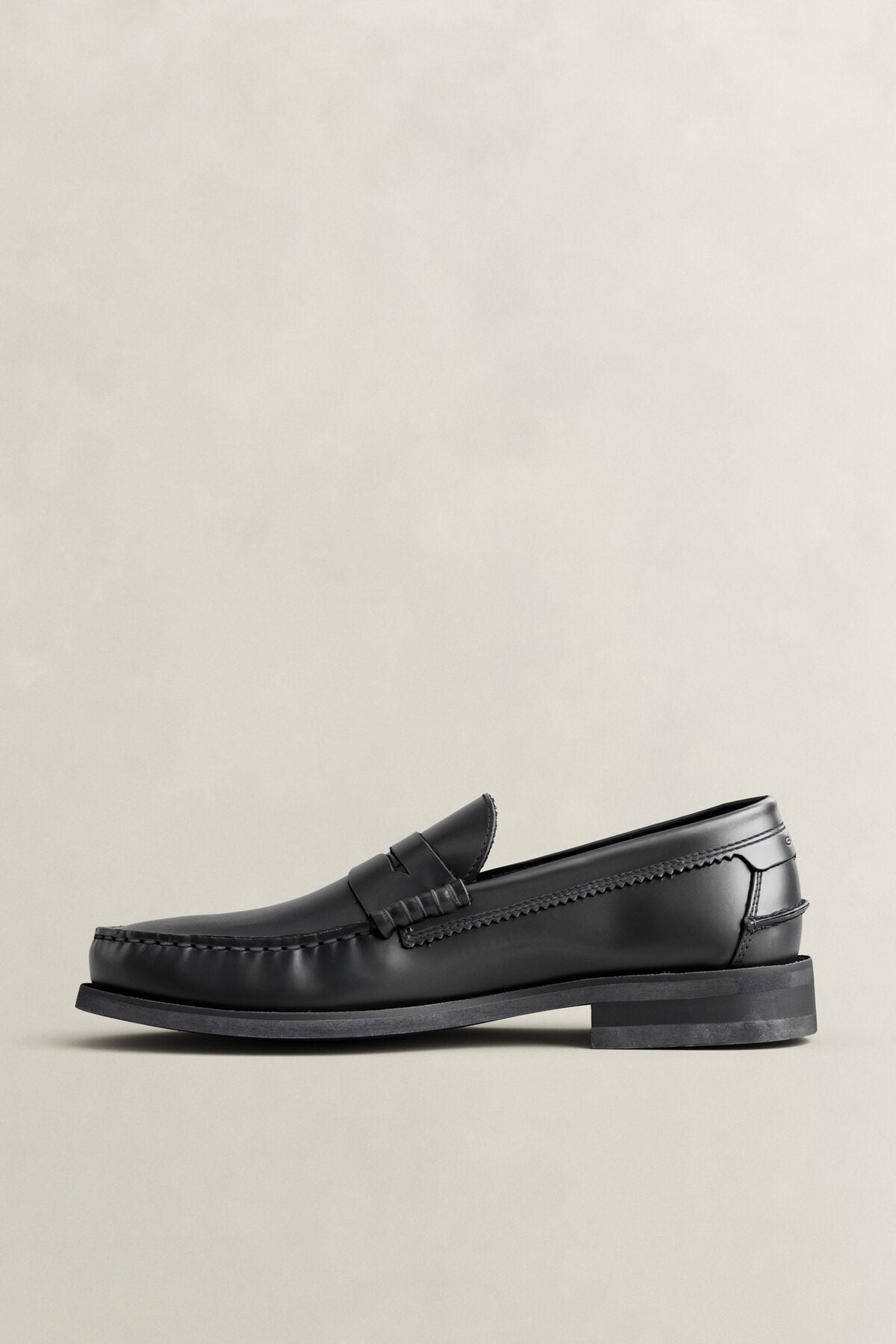 Lenkoxx Leather Loafers — BLACK