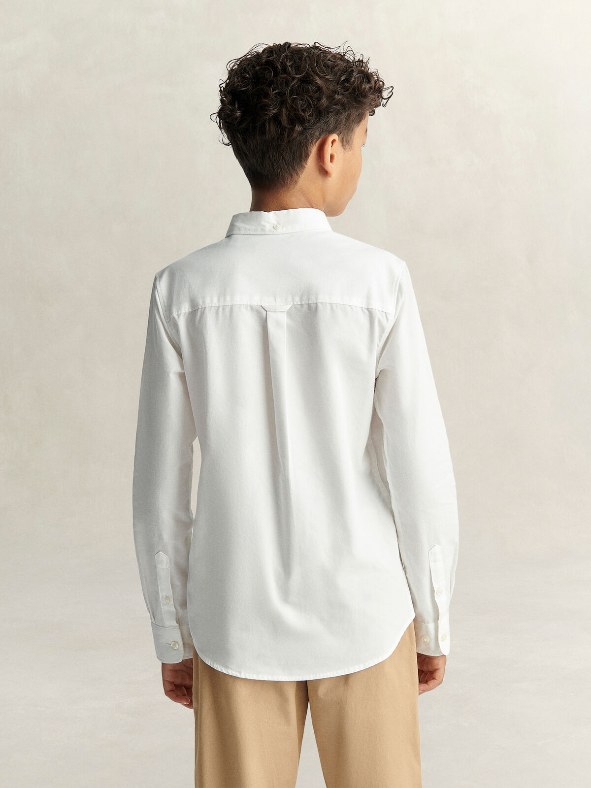 Teen Boys Shield Poplin Shirt — WHITE