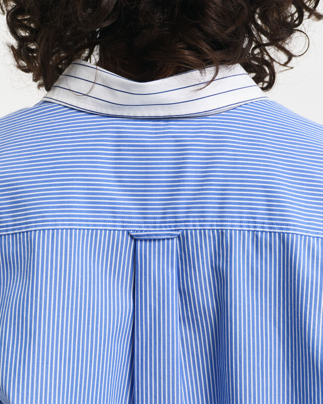 Relaxed Fit Mixed Stripe Poplin Shirt