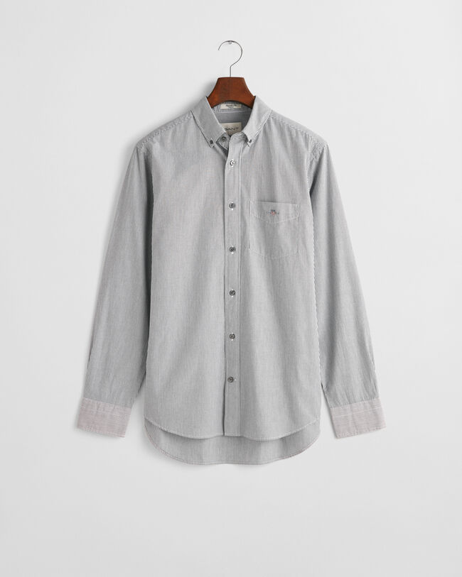 Regular Fit Classic Banker Stripe Poplin Shirt