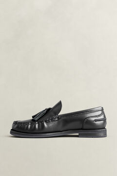 Gracelyn Leather Loafers — BLACK 4