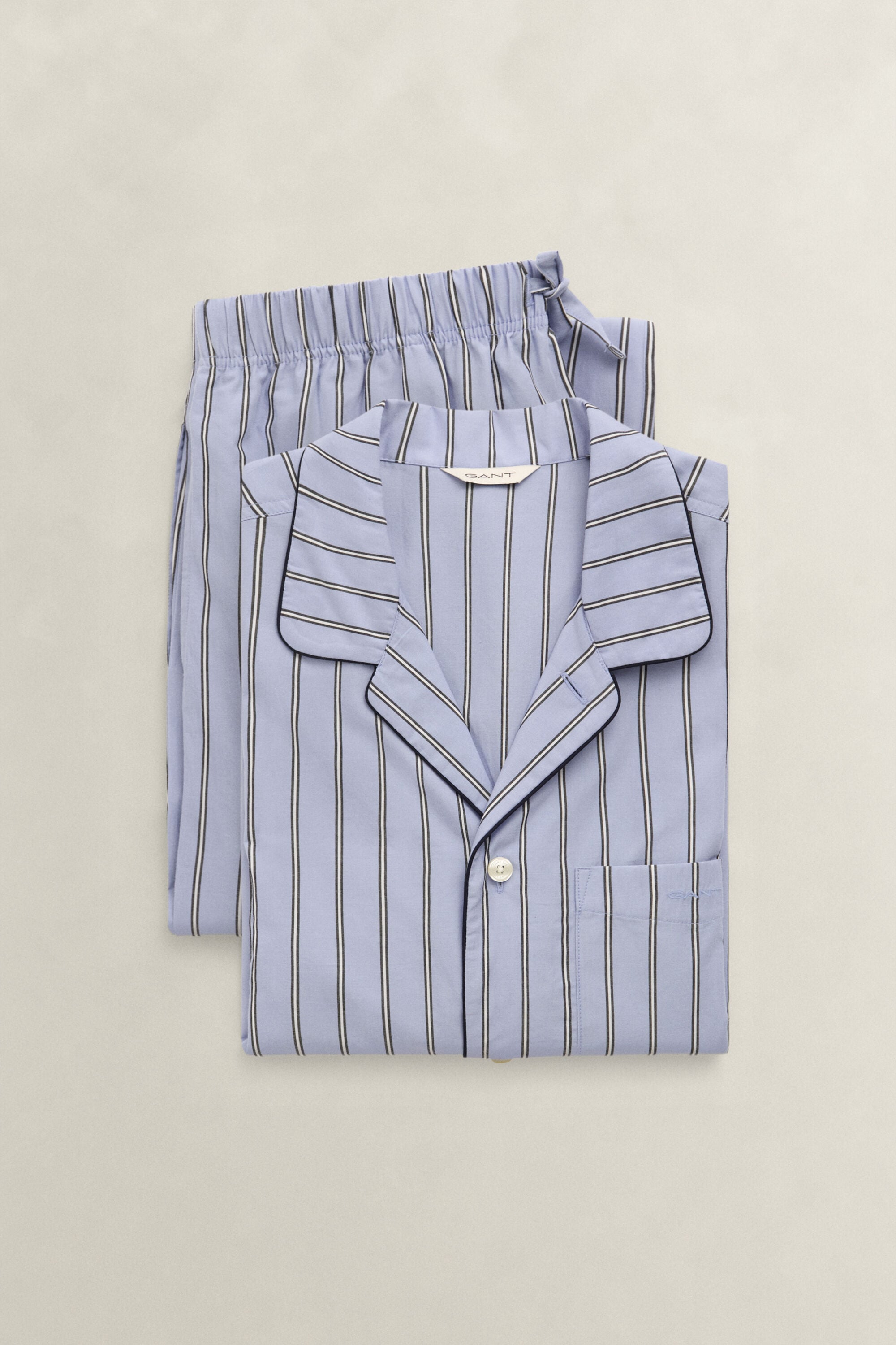 Striped Poplin Pajama Set