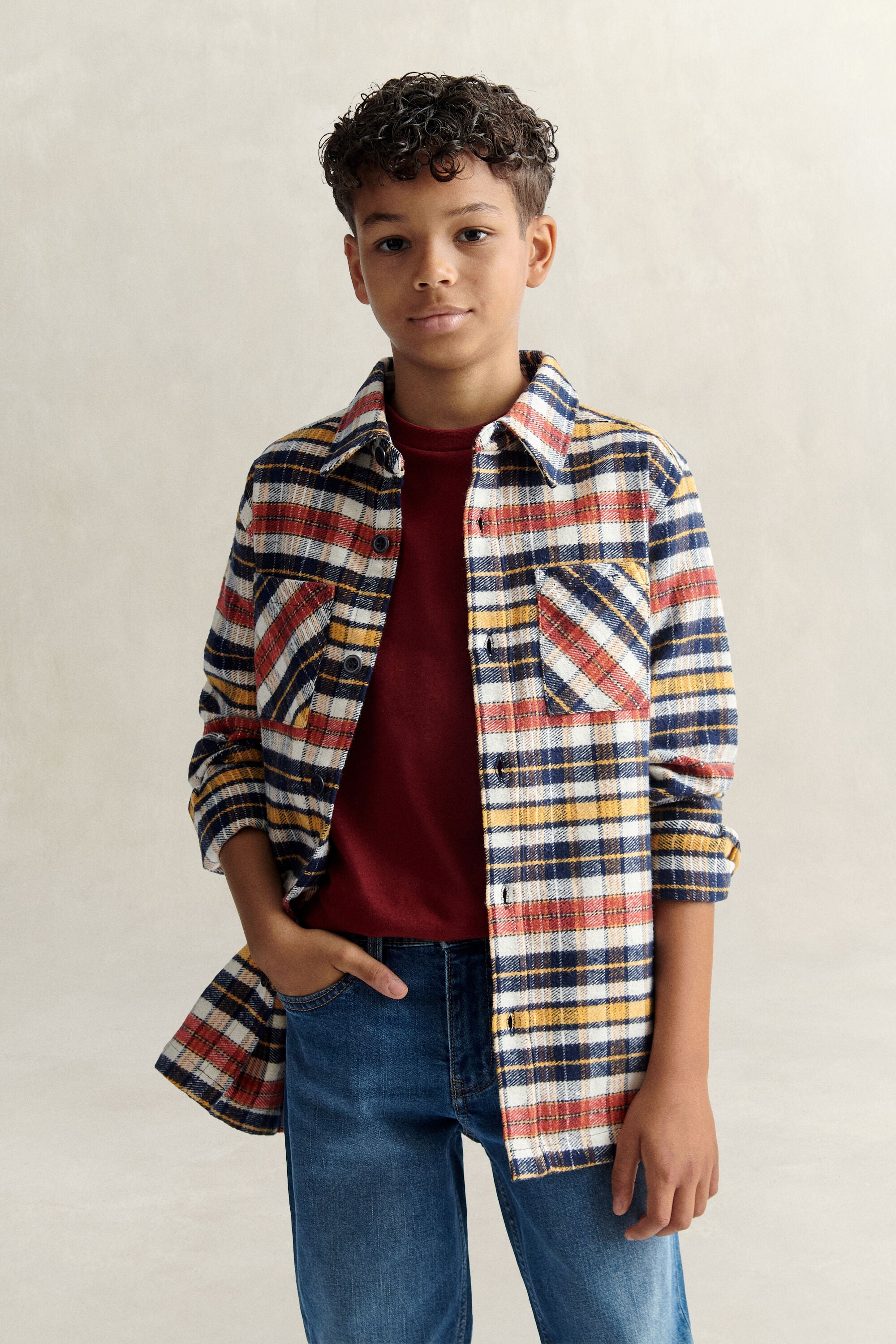 Teen Boys Checked Overshirt