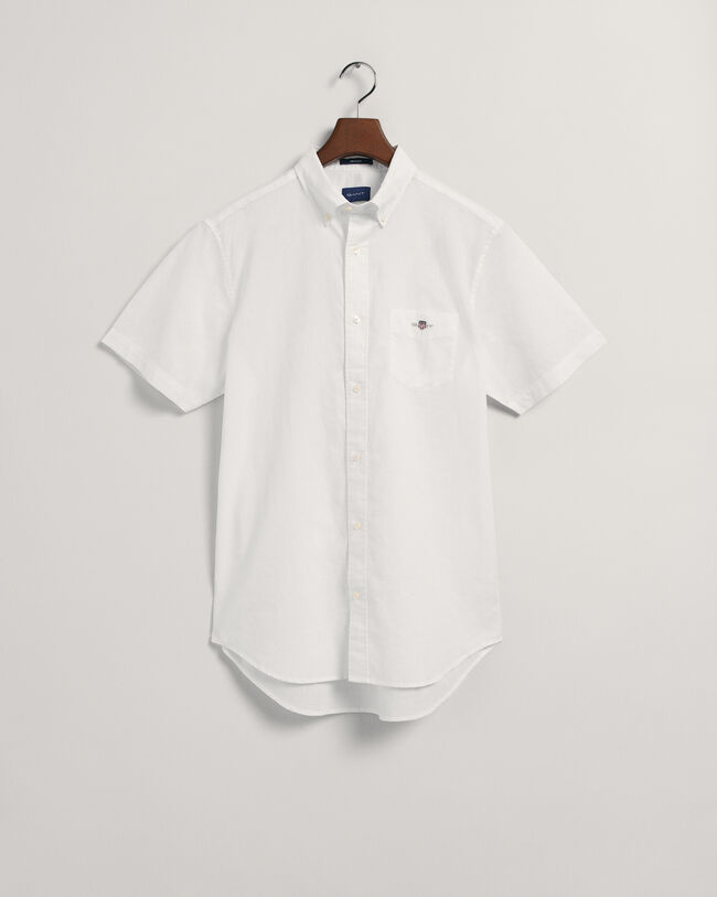 Regular Fit Cotton Linen Short Sleeve Shirt