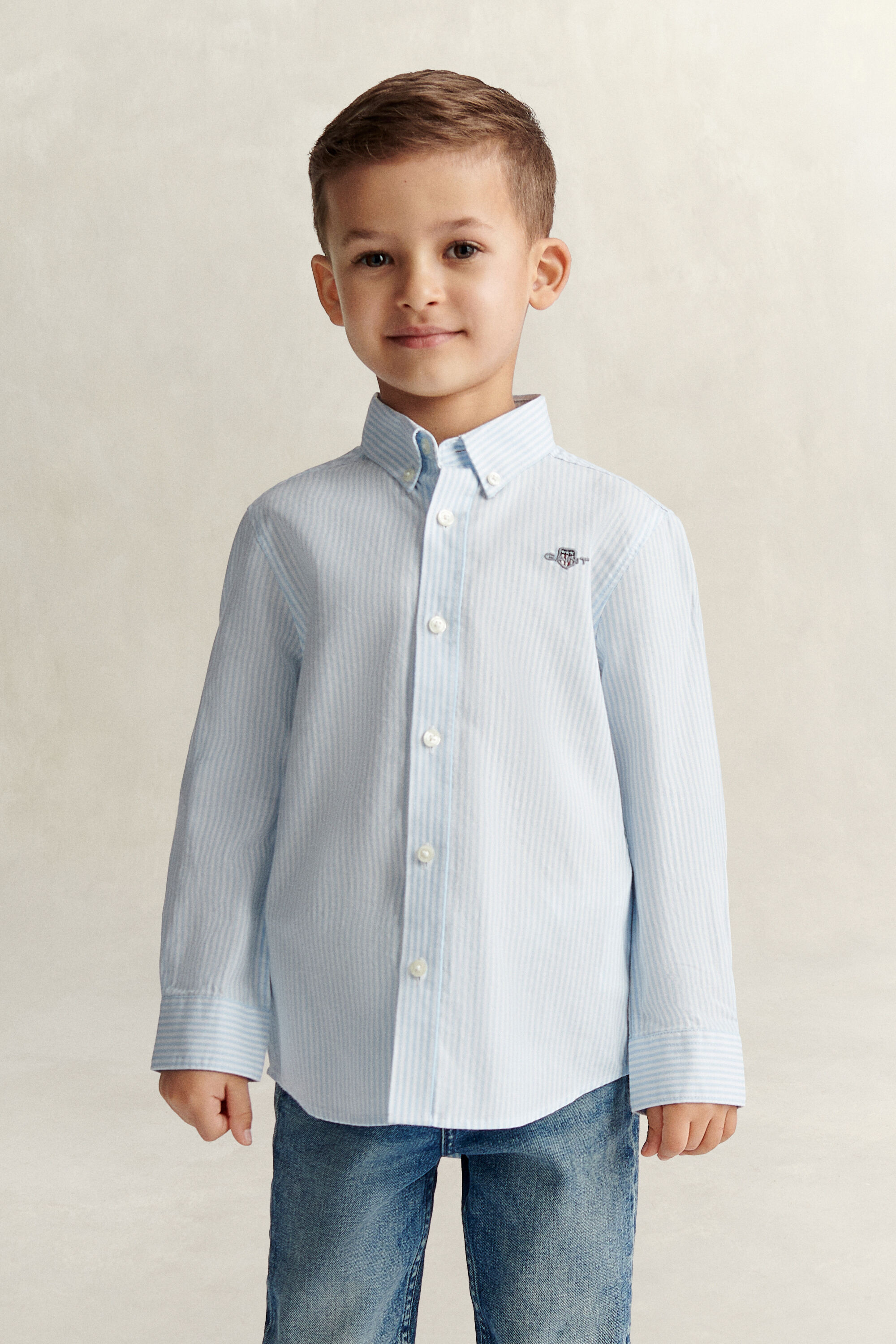 Boys Shield Striped Oxford Shirt
