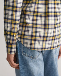 Regular Fit Checked Brushed Oxford Shirt