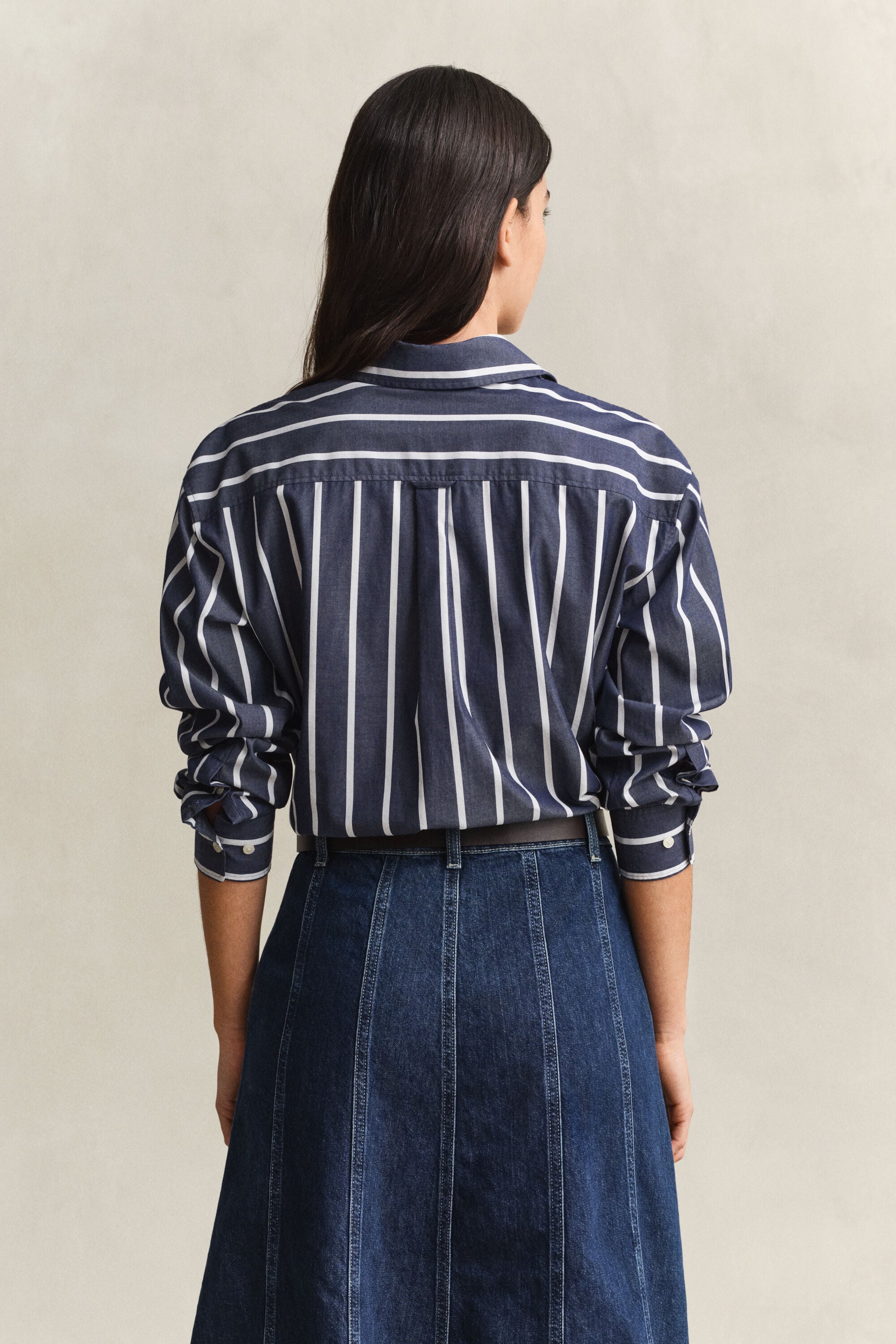 Relaxed Fit Striped Classic Poplin Shirt