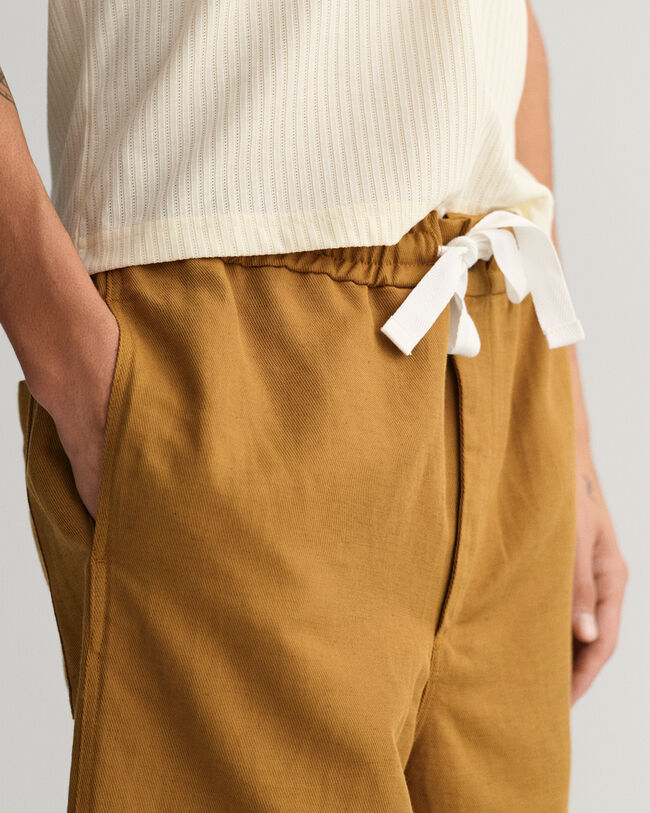 Cotton Linen Drawstring Shorts