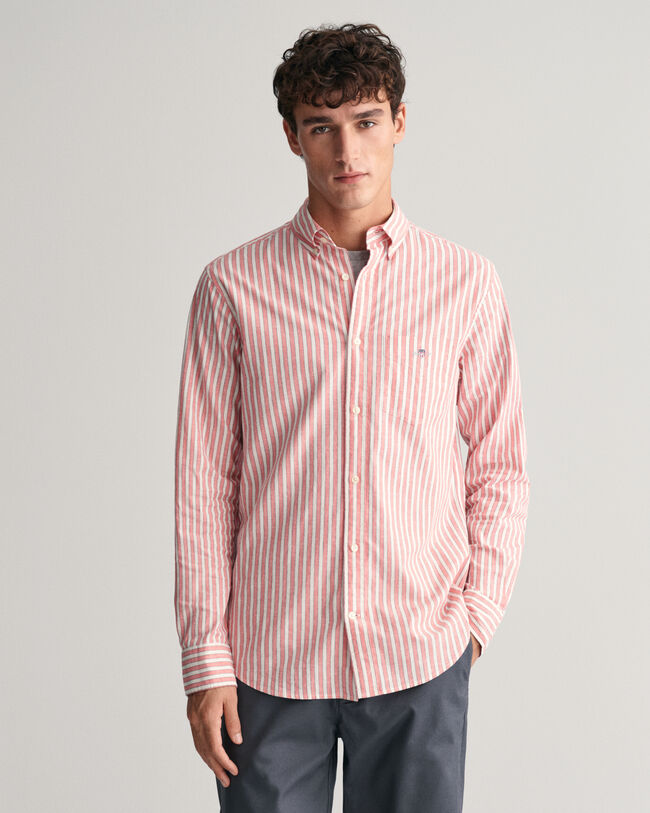 Regular Fit Striped Cotton Linen Shirt