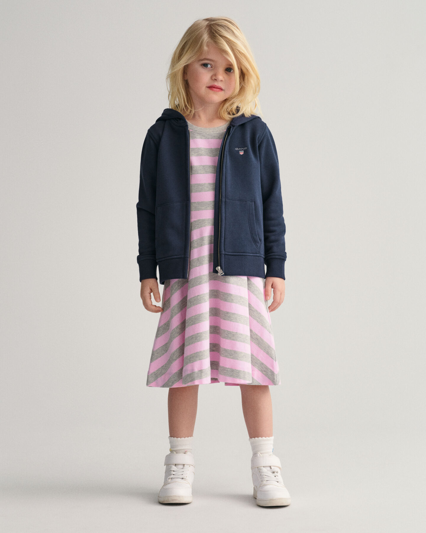 Girls Striped Spin Dress