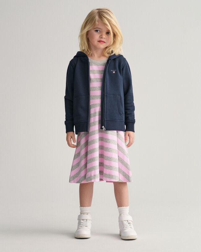 Girls Striped Spin Dress