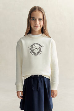 Teen Girls Graphic Sweatshirt — CREAM 5