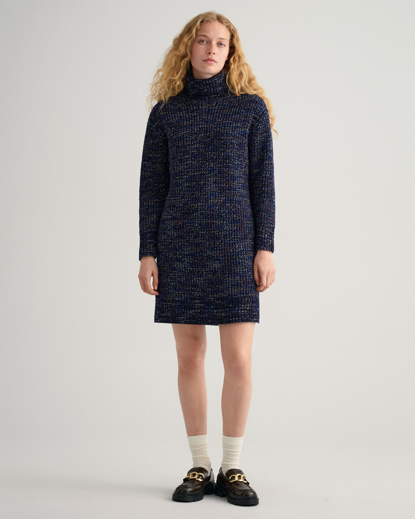Multicolor Rollneck Dress