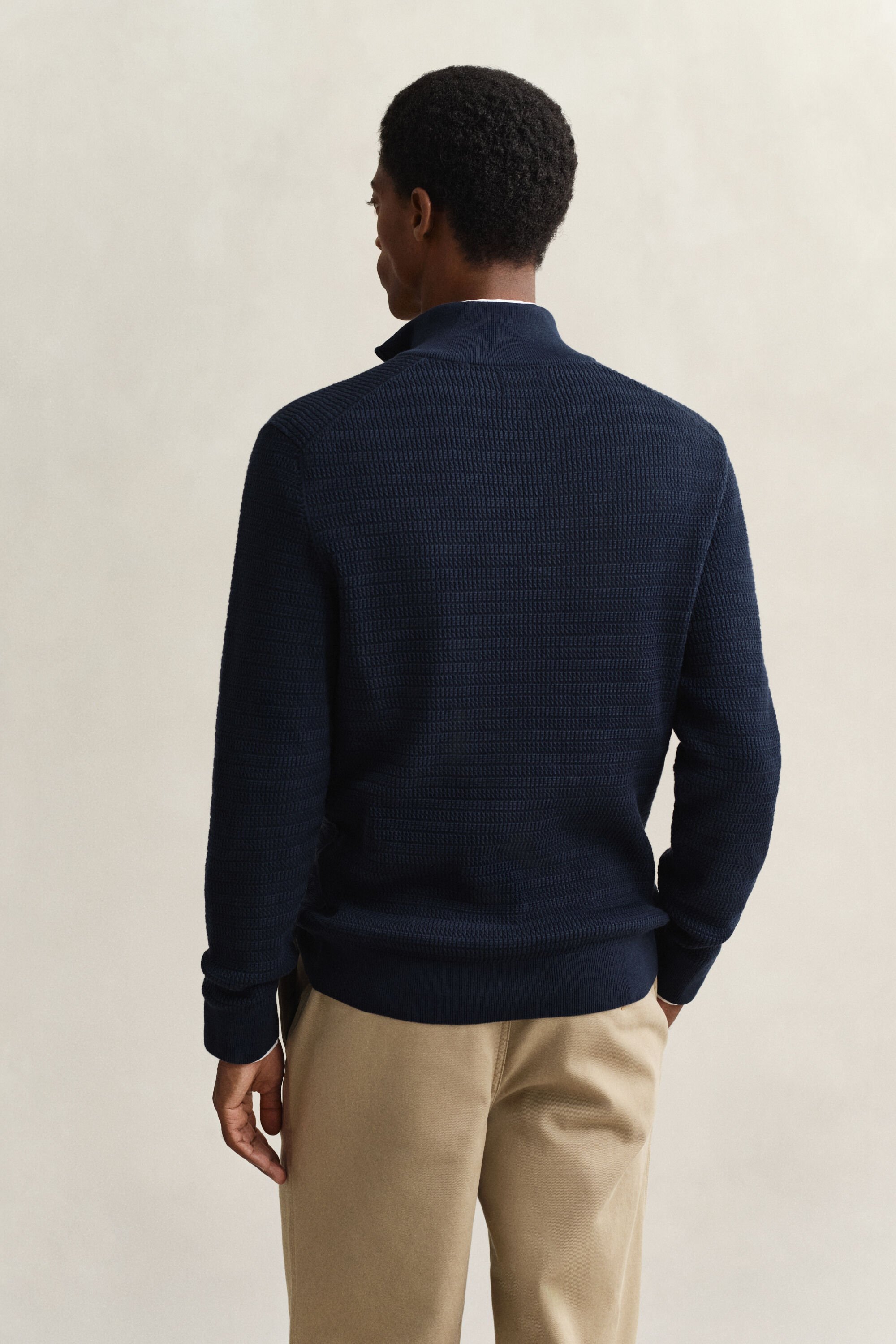 Mini Cable Knit Half-Zip Sweater