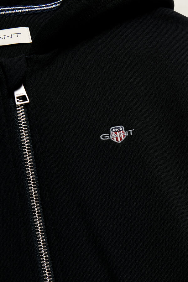 Teens Shield Zip Hoodie — BLACK