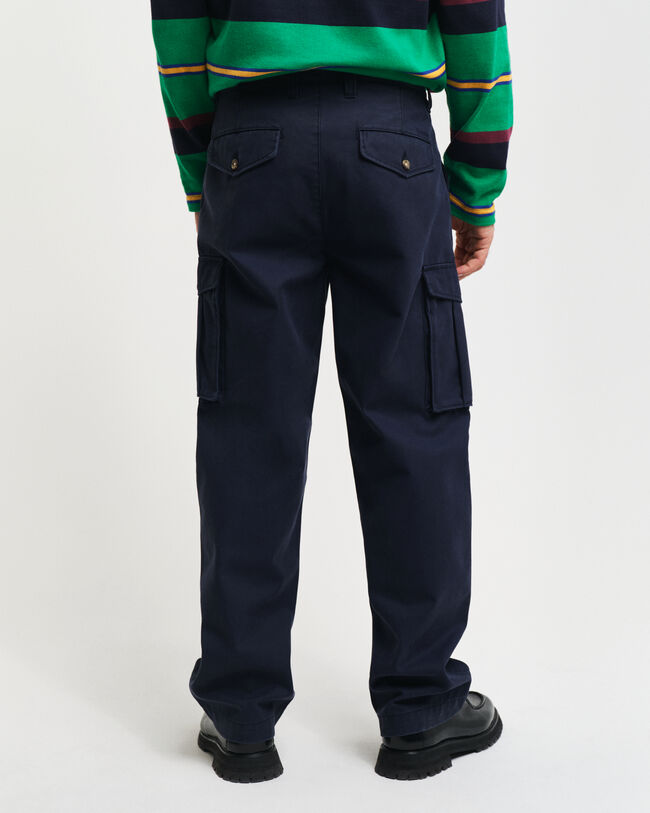 Regular Fit Cotton Twill Cargo Pants