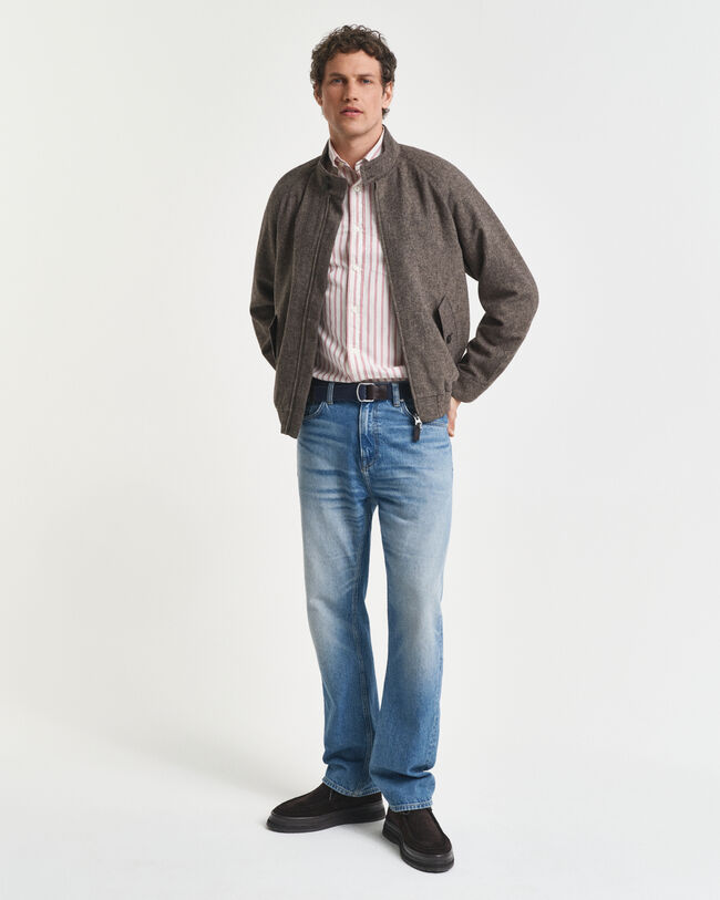 Wool Blend Harrington Jacket