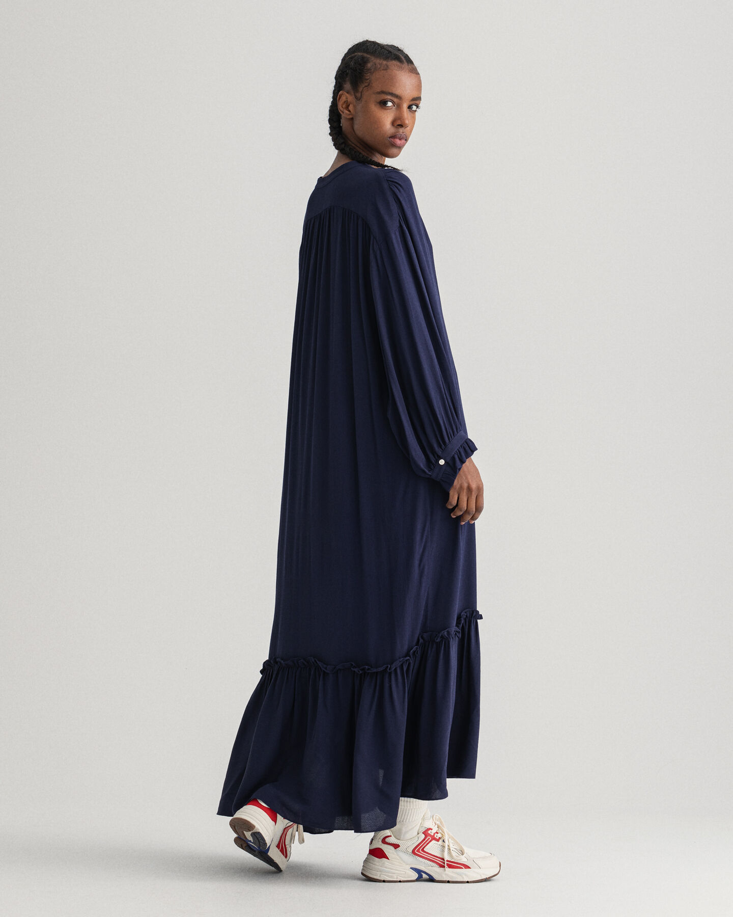 Wrinkle Popover Dress