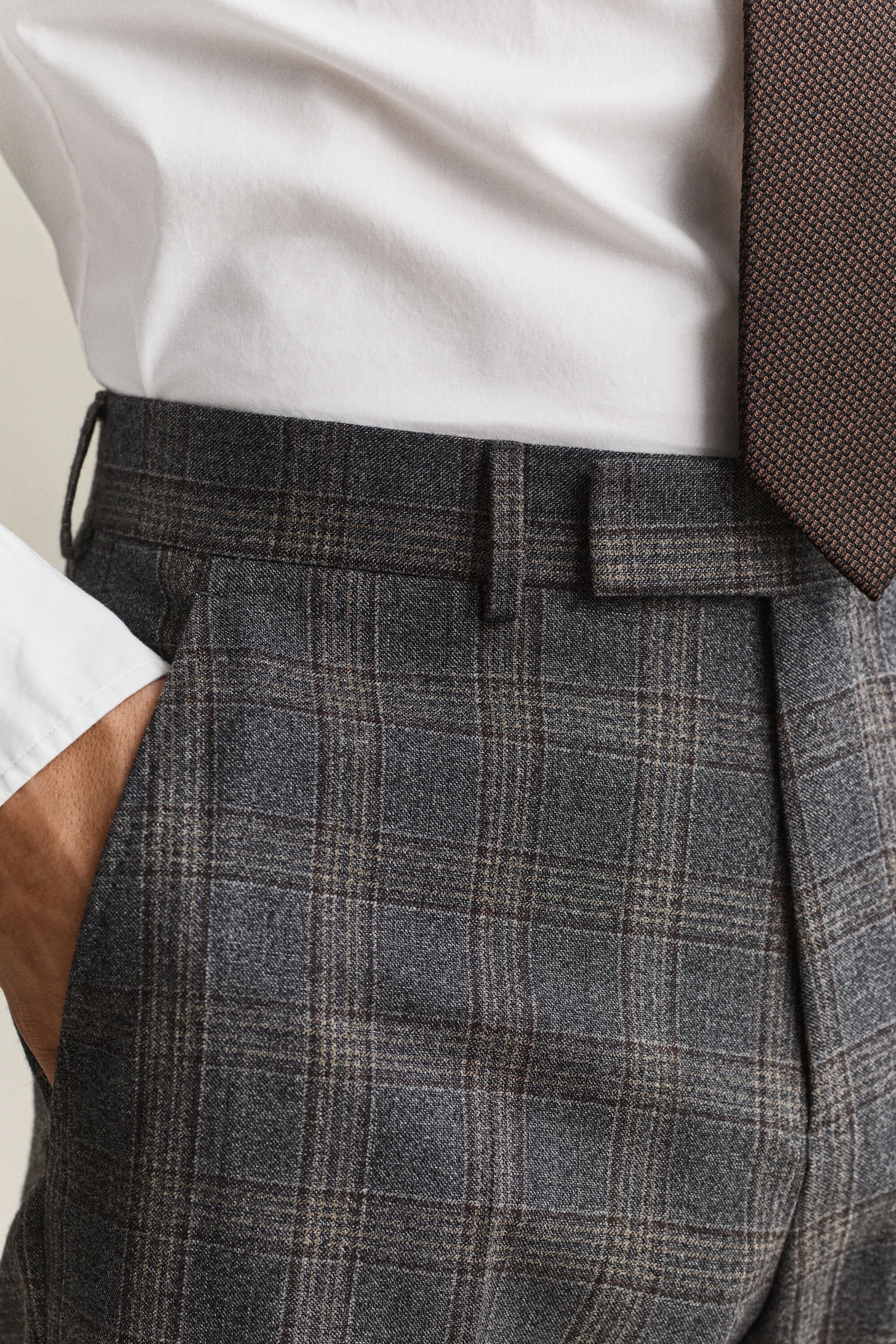 Clen Check Suit Pants