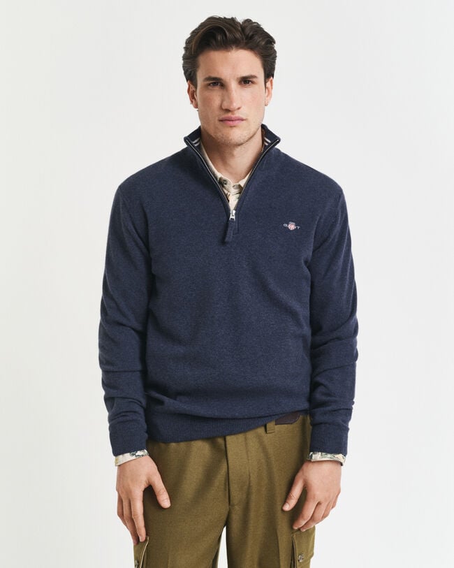 Superfine Lambswool Half-Zip Sweater