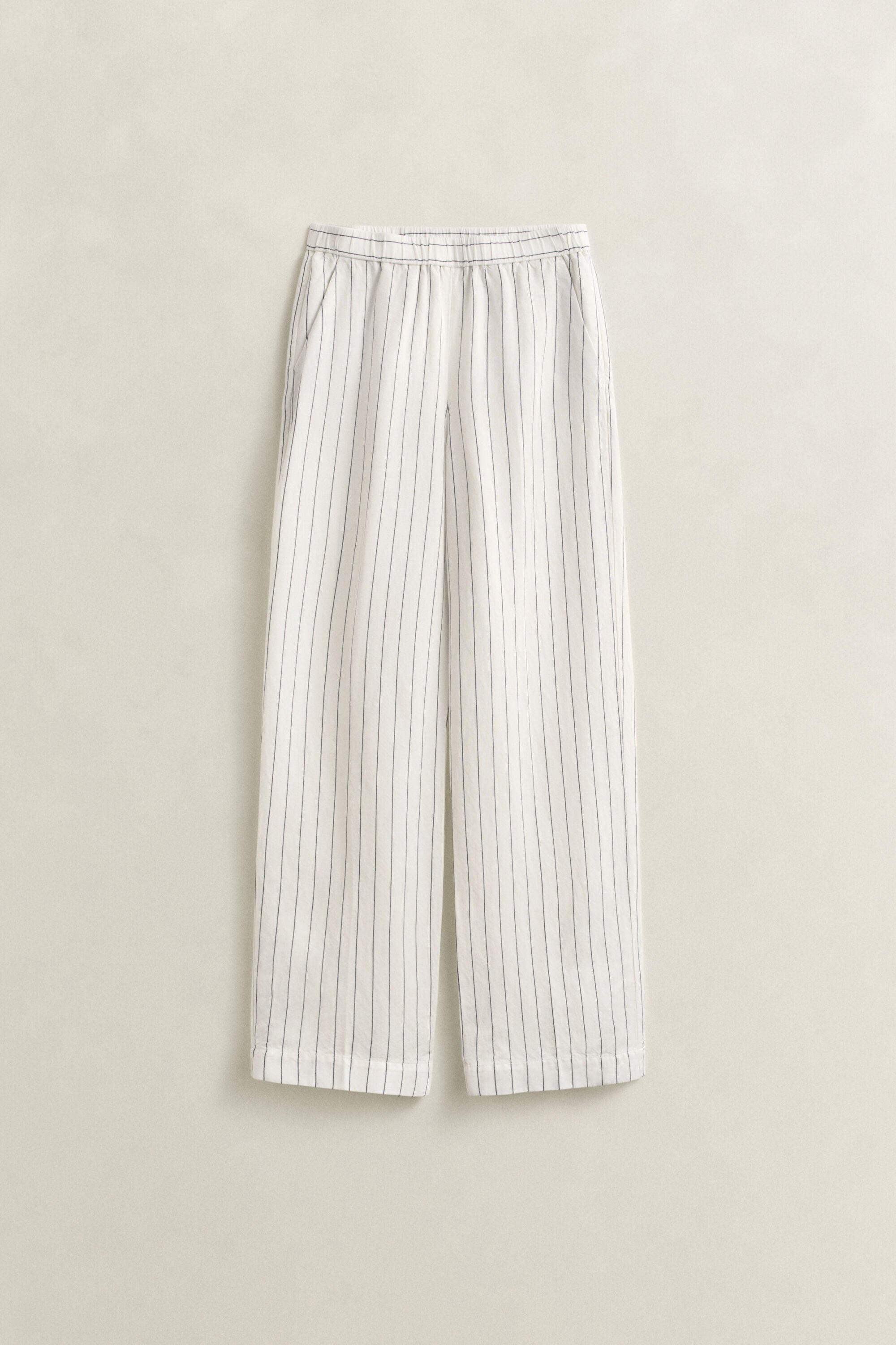 Striped Linen Blend Pants