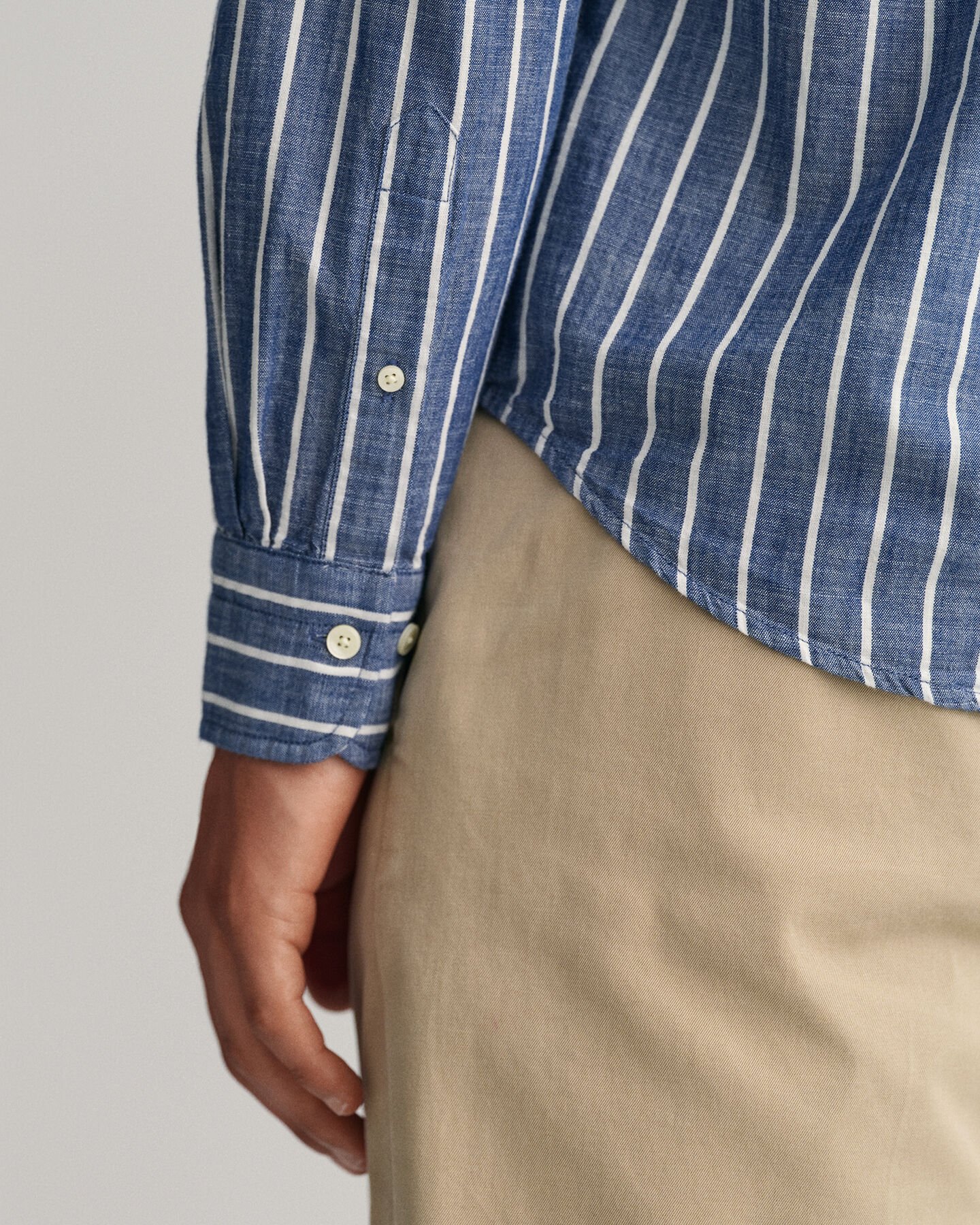 Regular Fit Stripe Chambray Shirt