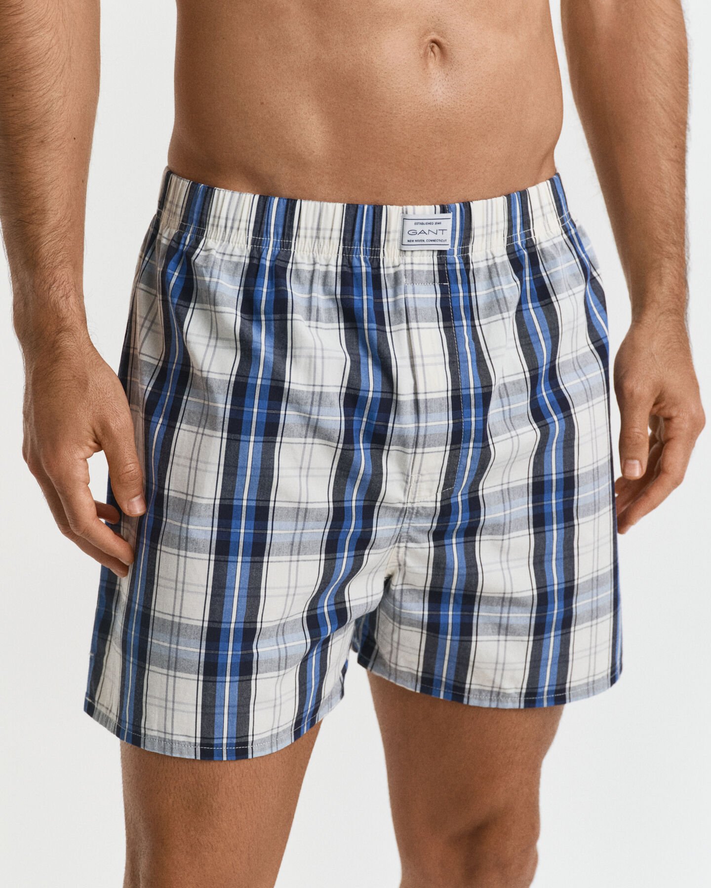 2-Pack Check & Solid Boxer Shorts
