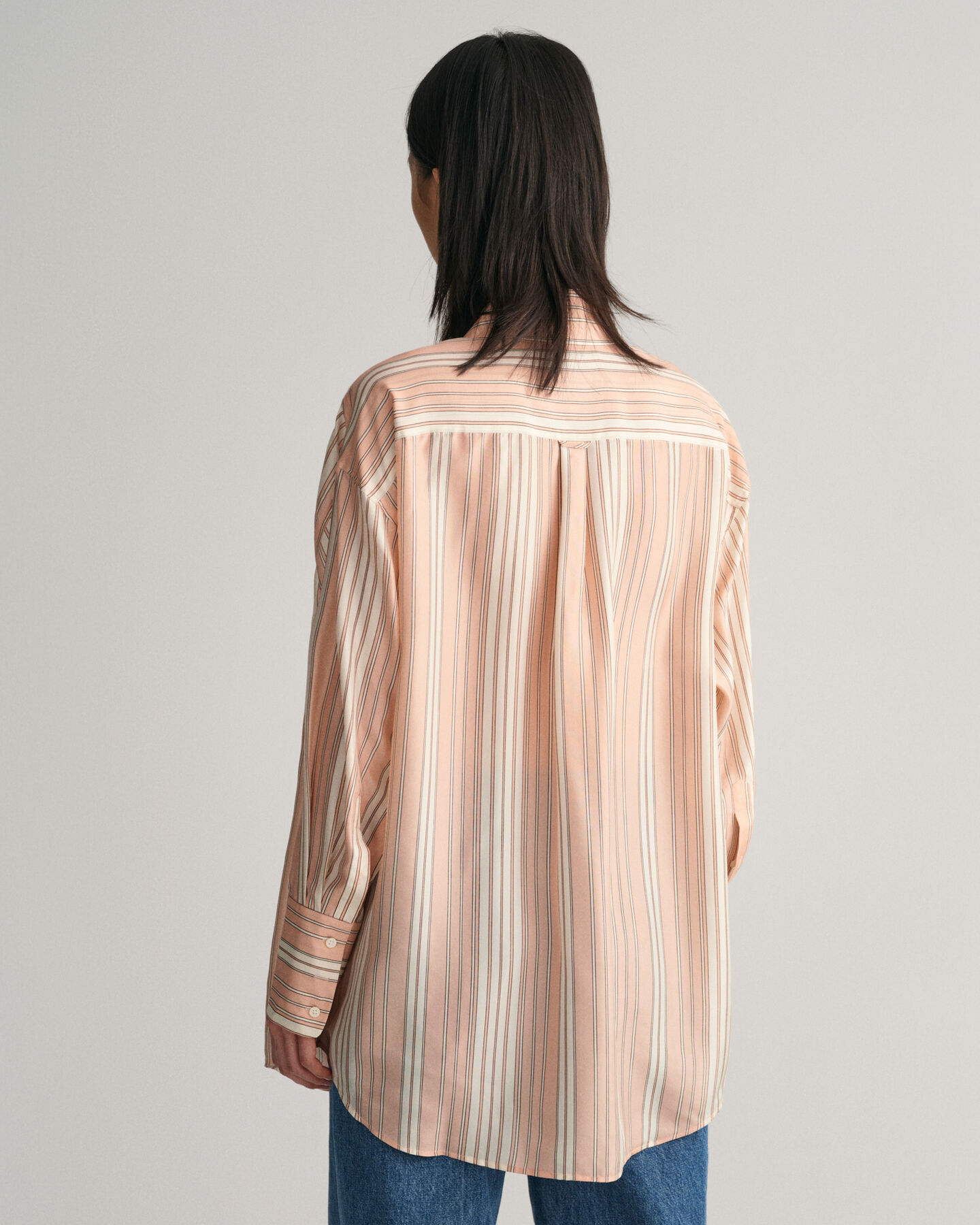 Oversized Striped Silk Shirt