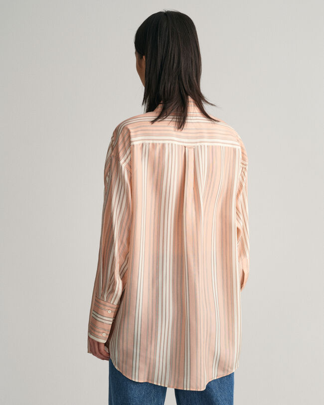 Oversized Striped Silk Shirt