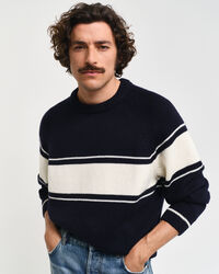 Striped Wool Crew Neck Sweater