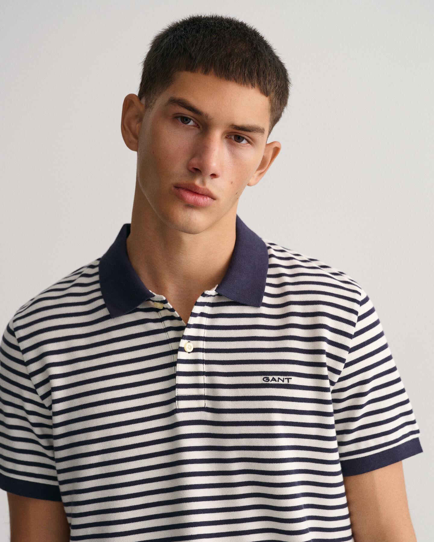 Striped Piqué Polo Shirt