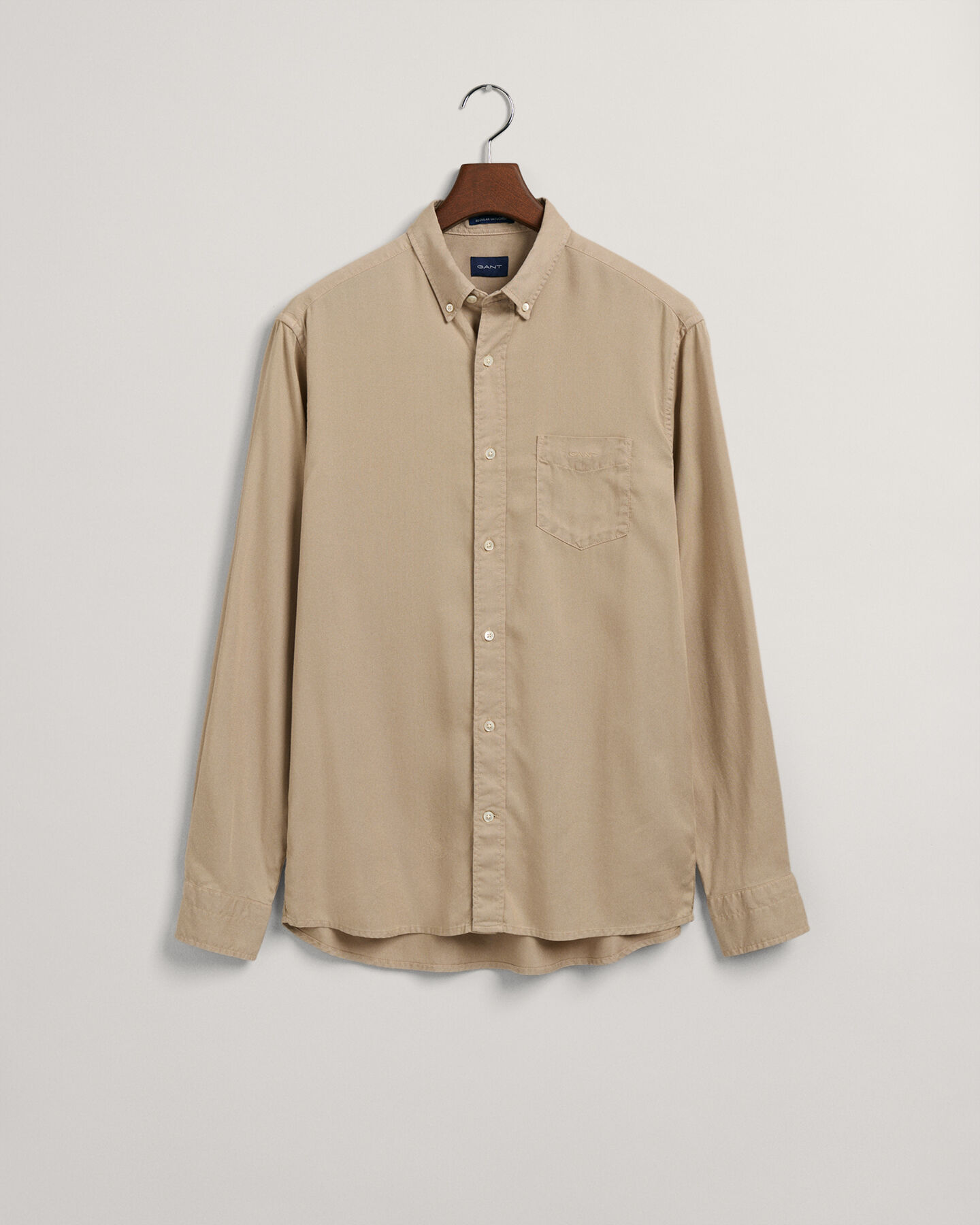 Regular Fit Garment-Dyed Lyocell Shirt