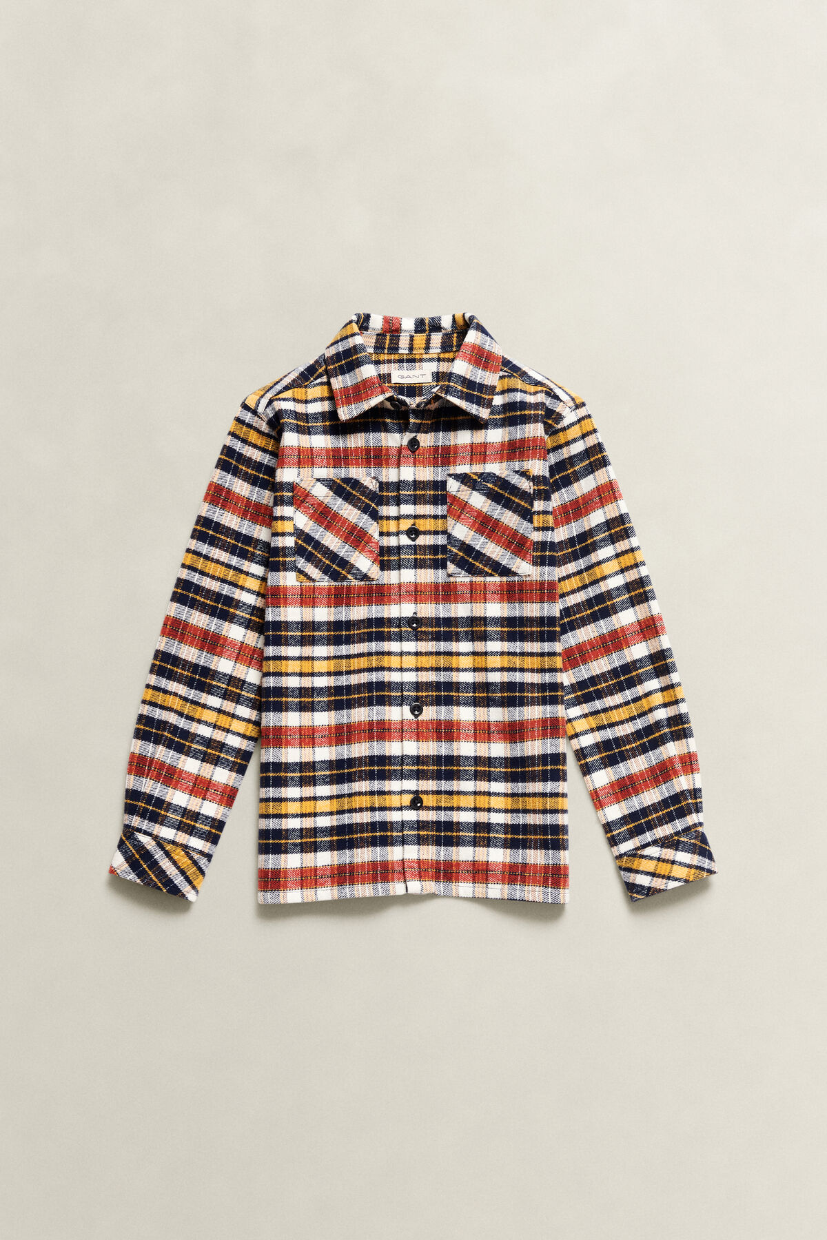 Teen Boys Checked Overshirt — EVENING BLUE